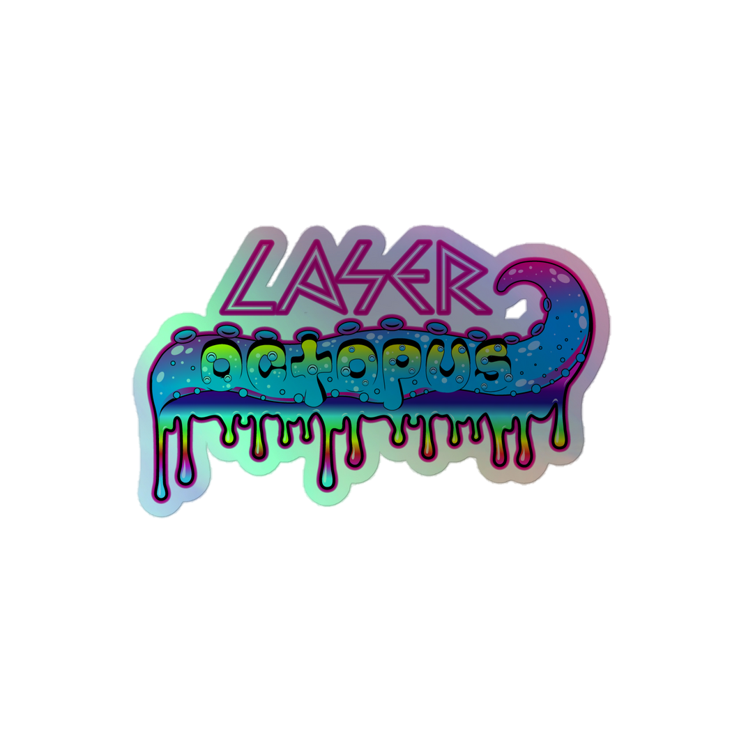 sticker holographic logo