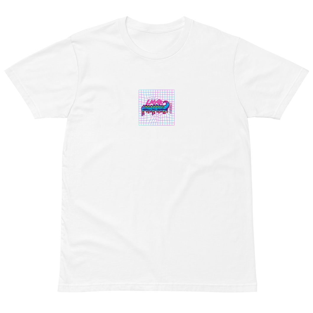 synthwave white t-shirt